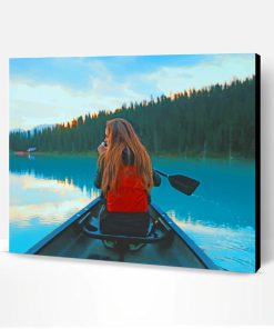 Girl On Kayak Boat Paint By Number