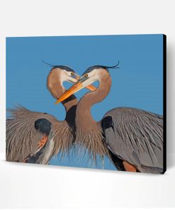 Great Blue Heron Couple Paint By Number