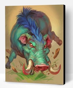 Green Boar Paint By Number