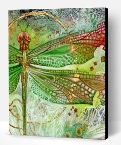 Green Dragonfly Paint By Number