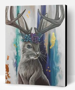 Grey Jackalope Paint By Number