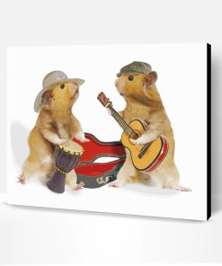 Hamsters Playing Musical Instruments Paint By Number