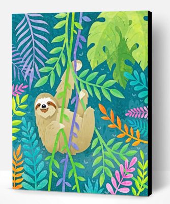 Happy Sloth Paint By Number