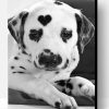 Heart Shaped Dalmatian Paint By Number