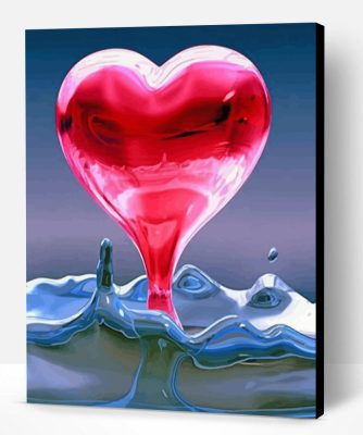 Heart Water Drop Paint By Number