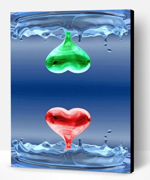 Hearts Water Drop Paint By Number