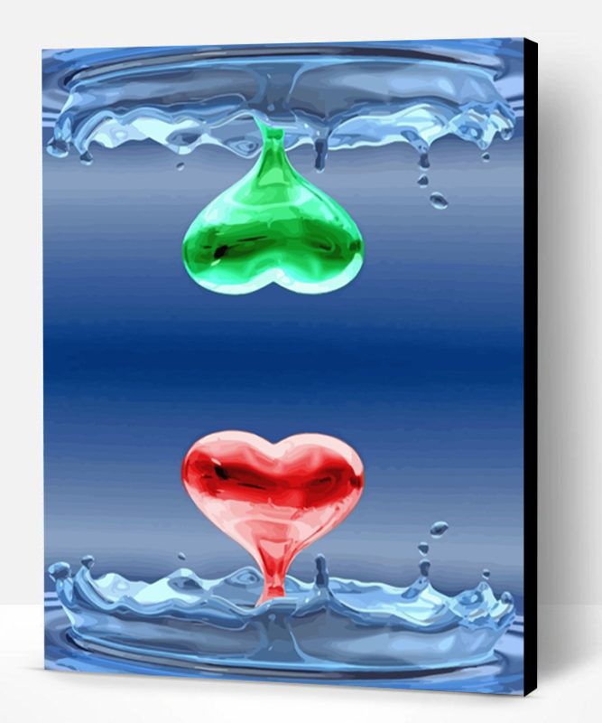Hearts Water Drop Paint By Number
