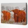 Highland Cows In The Snow Paint By Number