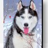 Husky In Snow Paint By Number