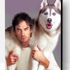 Ian Somerhalder With His Pet Paint By Number