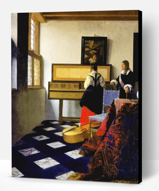 Johannes Vermeer The Music Lesson Paint By Number