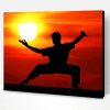 Kung Fu Man Silhouette Paint By Number