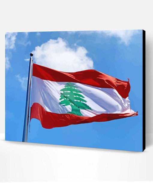 Lebanon Flag Paint By Number