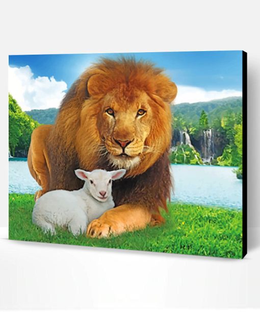 Lion And Lamb Paint By Number