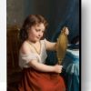 Little Girl And Mirror Paint By Number