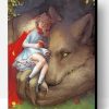 Little Girl With Wolf Paint By Number