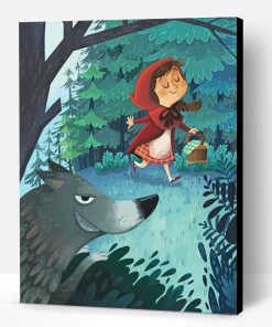 Little Red Riding Hood And Wolf Paint By Number