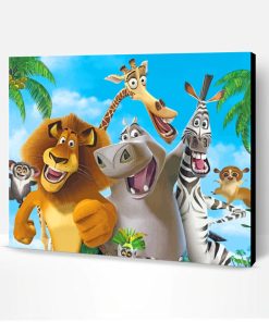 Madagascar Funny Animals Paint By Number