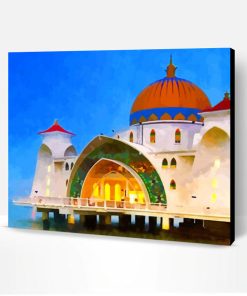 Malaysia Maleka Straits Mosque Paint By Number