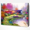 Modern House Kinkade Paint By Number