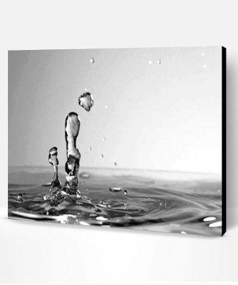 Monochrome Water Drop Paint By Number