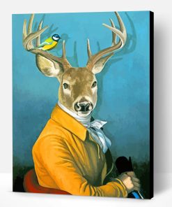 Mr Deer And Bird Paint By Number