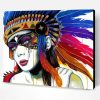 Native American Lady Paint By Number