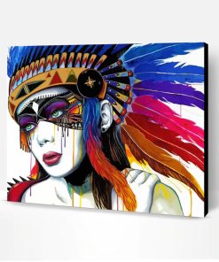 Native American Lady Paint By Number