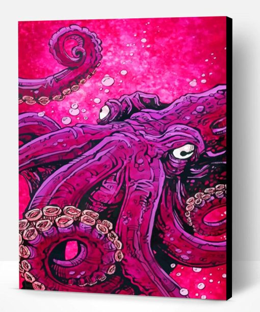 Pink Octopus Paint By Number