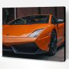 Orange Lamborghini Car Paint By Number