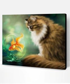 Cat And Goldfish Paint By Number