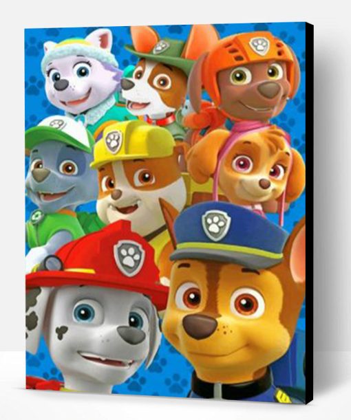 Paw Patrol Cartoon Paint By Number