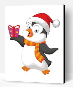 Penguin Christmas Paint By Number