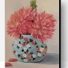 Pink Chrysanthemum In Vase Paint By Number