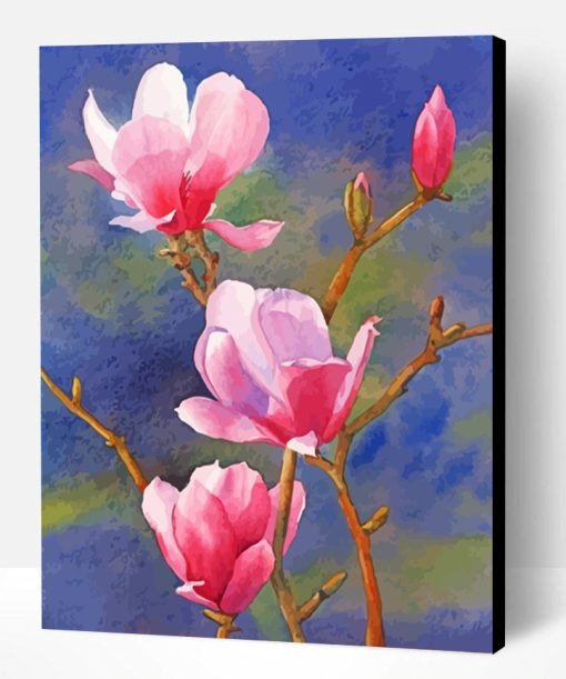 Pink Magnolia Paint By Number