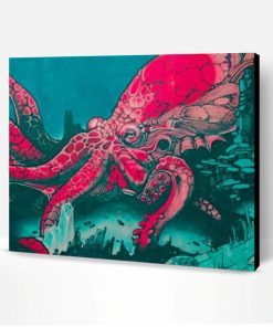 Pink Octopus Art Paint By Number