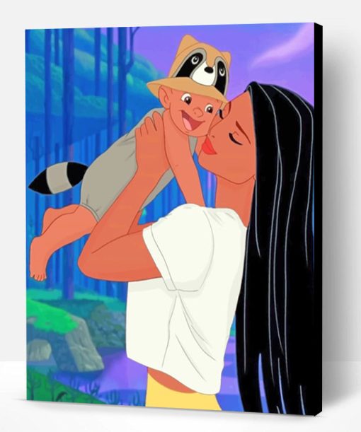 Pocahontas And Baby Paint By Number