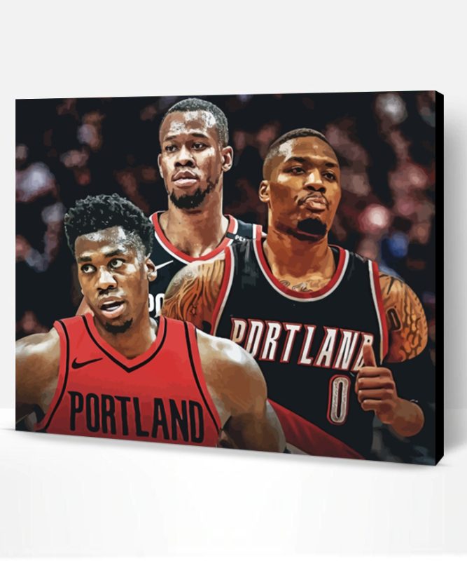 Portland Trail Blazers Basketball Players Paint By Number