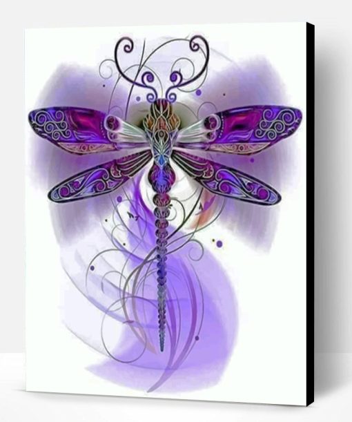 Purple Dragonfly Paint By Number