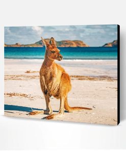 Kangaroo In An Australian Beach Paint By Number