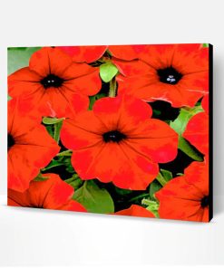 Red Petunia Paint By Number