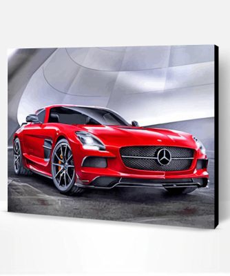 Red Mercedes Sls Paint By Number