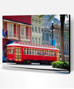 New Orleans Red Tram Paint By Number