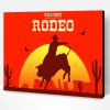 Rodeo Man Silhouette Paint By Number
