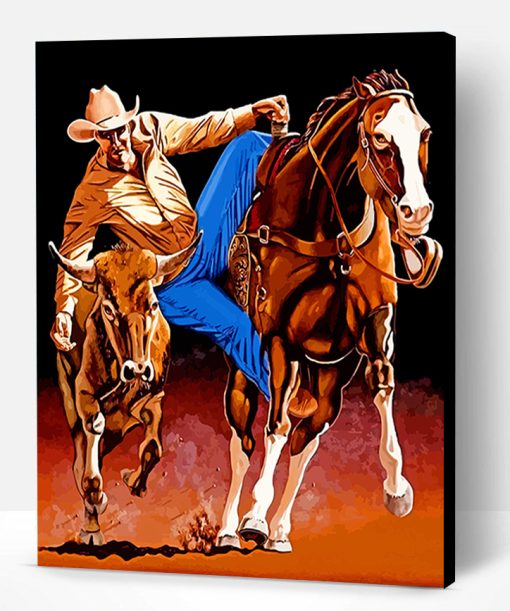 Rodeo Cowboy Paint By Number