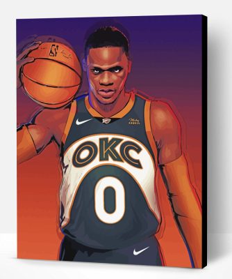 Russell Westbrook Basketball Paint By Number