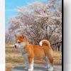Sakura Shiba Inu Dog Paint By Number