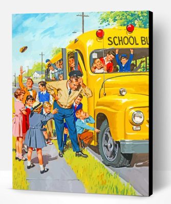 School Bus Paint By Number