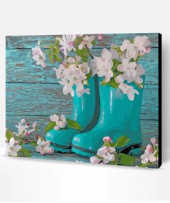 Shoes And Flowers Paint By Number