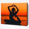 Yoga Girl Silhouette Paint By Number